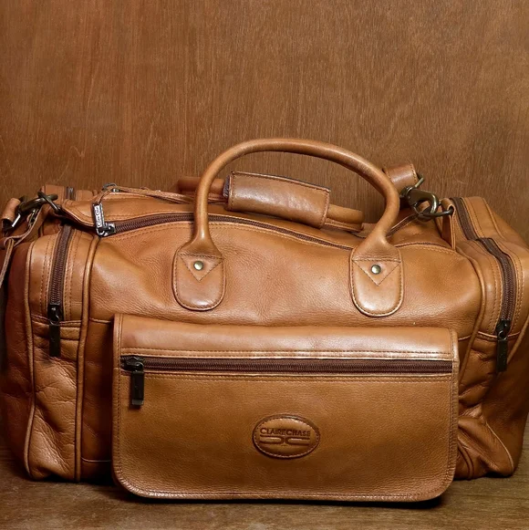 CLAIRECHASE GENUINE LEATHER DUFFEL BAG